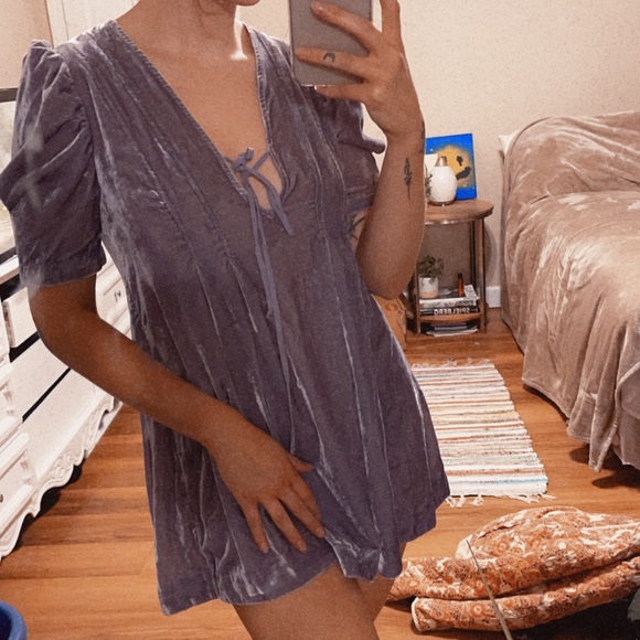 Free People velvet tunic mini dress - Picture 6 of 15